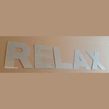 Dekorativ bokstav i zink RELAX 20 cm