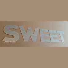 Zink dekorativa bokstav SWEET 20 cm