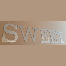 Zink dekorativ bokstav SWEET 10 cm